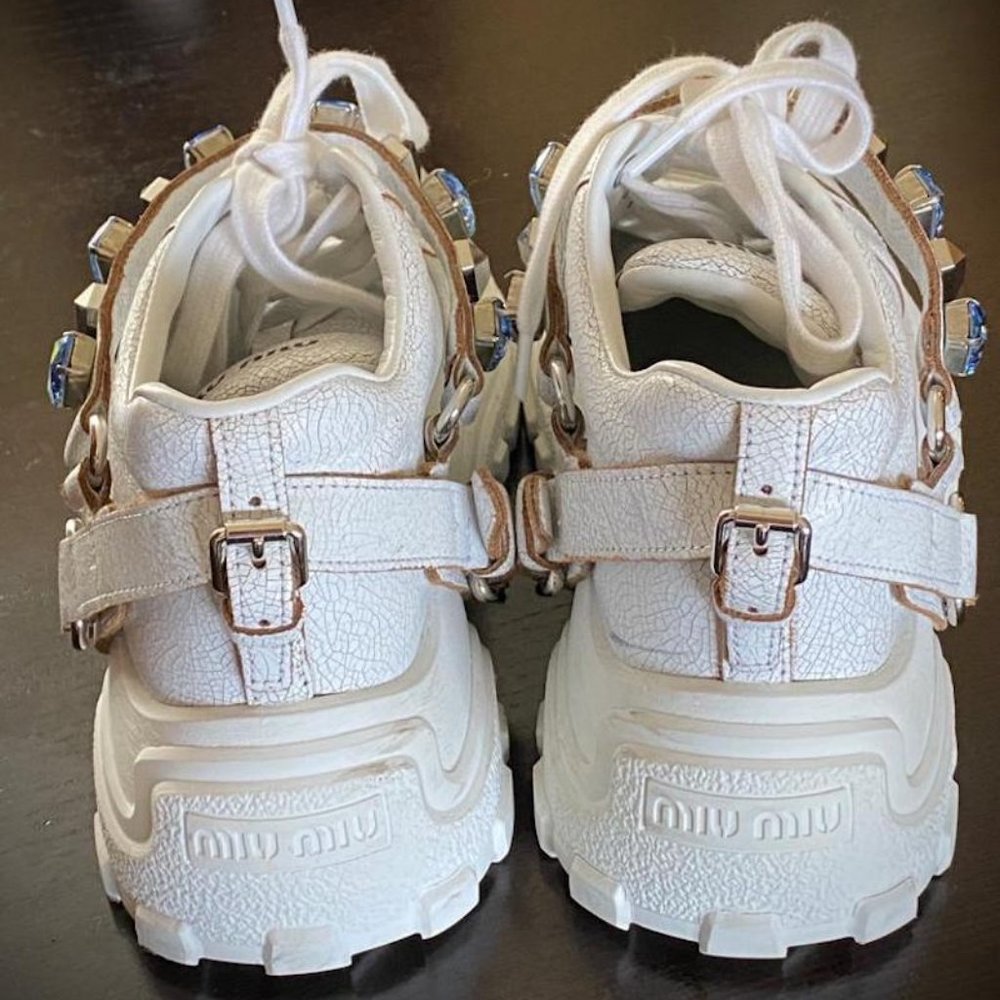 Miu Miu crystal embellished sneakers - Picture 5 of 8